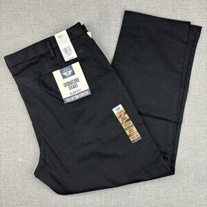 Dockers Mens Signature Khaki Slim Fit Pants 42x30 Lux Cotton Stretch Black